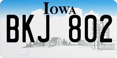IA license plate BKJ802