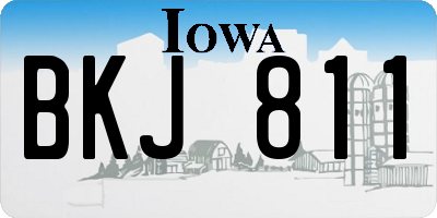 IA license plate BKJ811