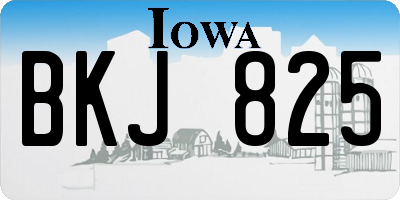 IA license plate BKJ825