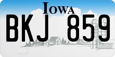 IA license plate BKJ859