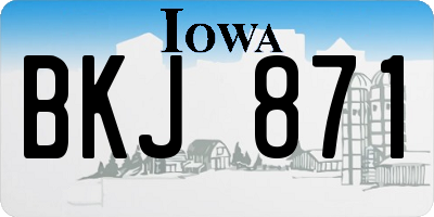 IA license plate BKJ871