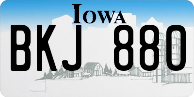 IA license plate BKJ880