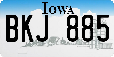 IA license plate BKJ885