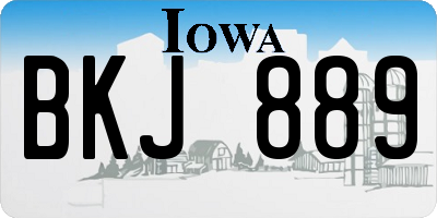 IA license plate BKJ889