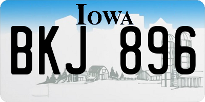 IA license plate BKJ896