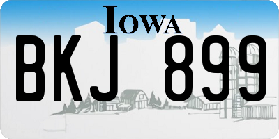 IA license plate BKJ899