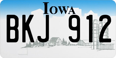 IA license plate BKJ912