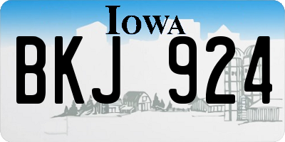 IA license plate BKJ924