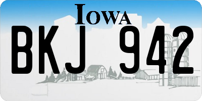 IA license plate BKJ942
