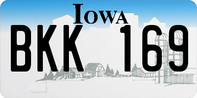 IA license plate BKK169