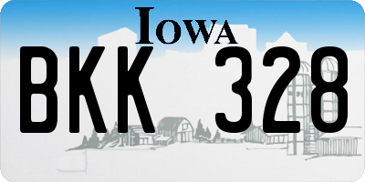IA license plate BKK328