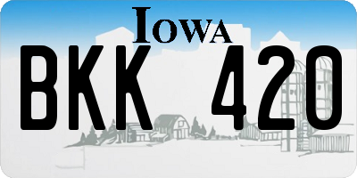 IA license plate BKK420
