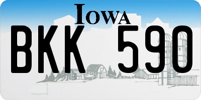 IA license plate BKK590