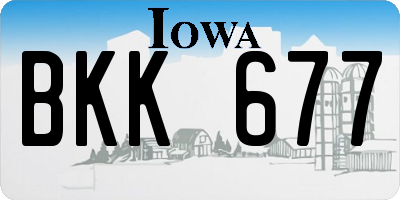 IA license plate BKK677
