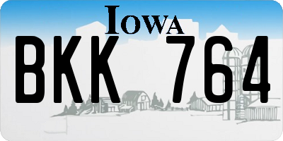 IA license plate BKK764