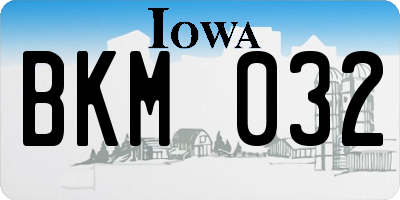 IA license plate BKM032