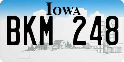 IA license plate BKM248