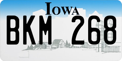 IA license plate BKM268