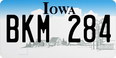 IA license plate BKM284