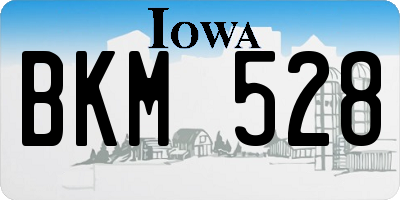 IA license plate BKM528