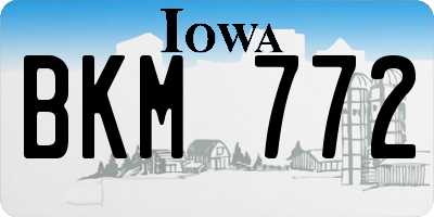 IA license plate BKM772