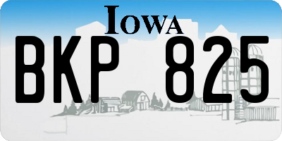 IA license plate BKP825