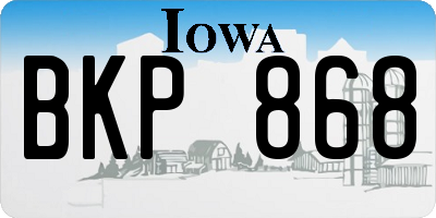 IA license plate BKP868