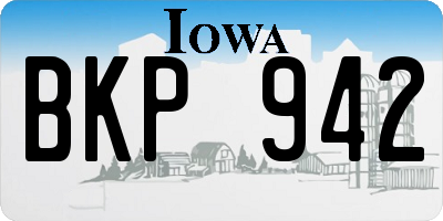 IA license plate BKP942