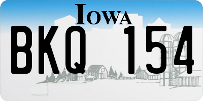 IA license plate BKQ154