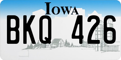 IA license plate BKQ426