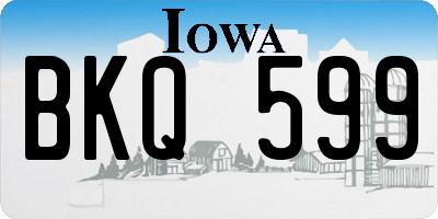 IA license plate BKQ599
