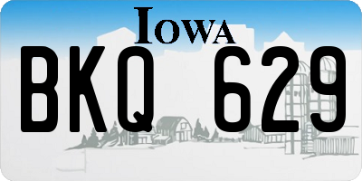 IA license plate BKQ629
