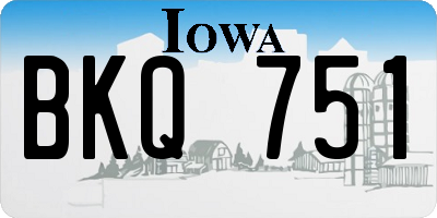 IA license plate BKQ751
