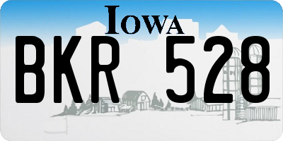 IA license plate BKR528