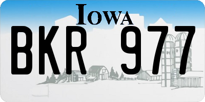 IA license plate BKR977