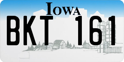 IA license plate BKT161