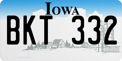 IA license plate BKT332