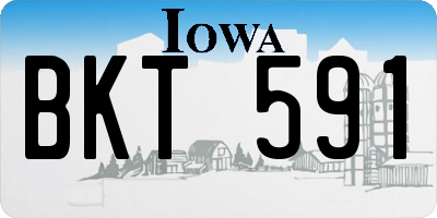 IA license plate BKT591