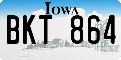 IA license plate BKT864