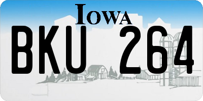 IA license plate BKU264
