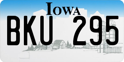 IA license plate BKU295