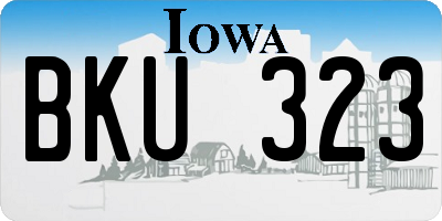 IA license plate BKU323