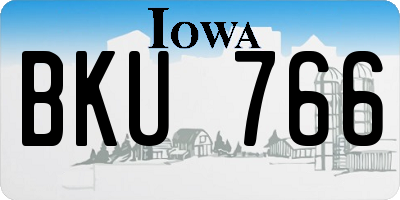 IA license plate BKU766