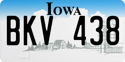 IA license plate BKV438