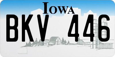 IA license plate BKV446
