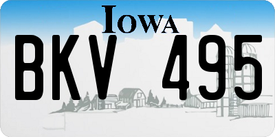 IA license plate BKV495