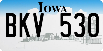 IA license plate BKV530