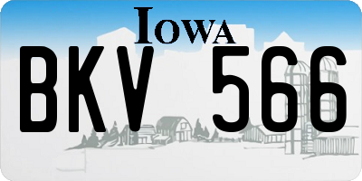 IA license plate BKV566