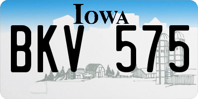 IA license plate BKV575