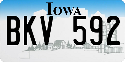 IA license plate BKV592